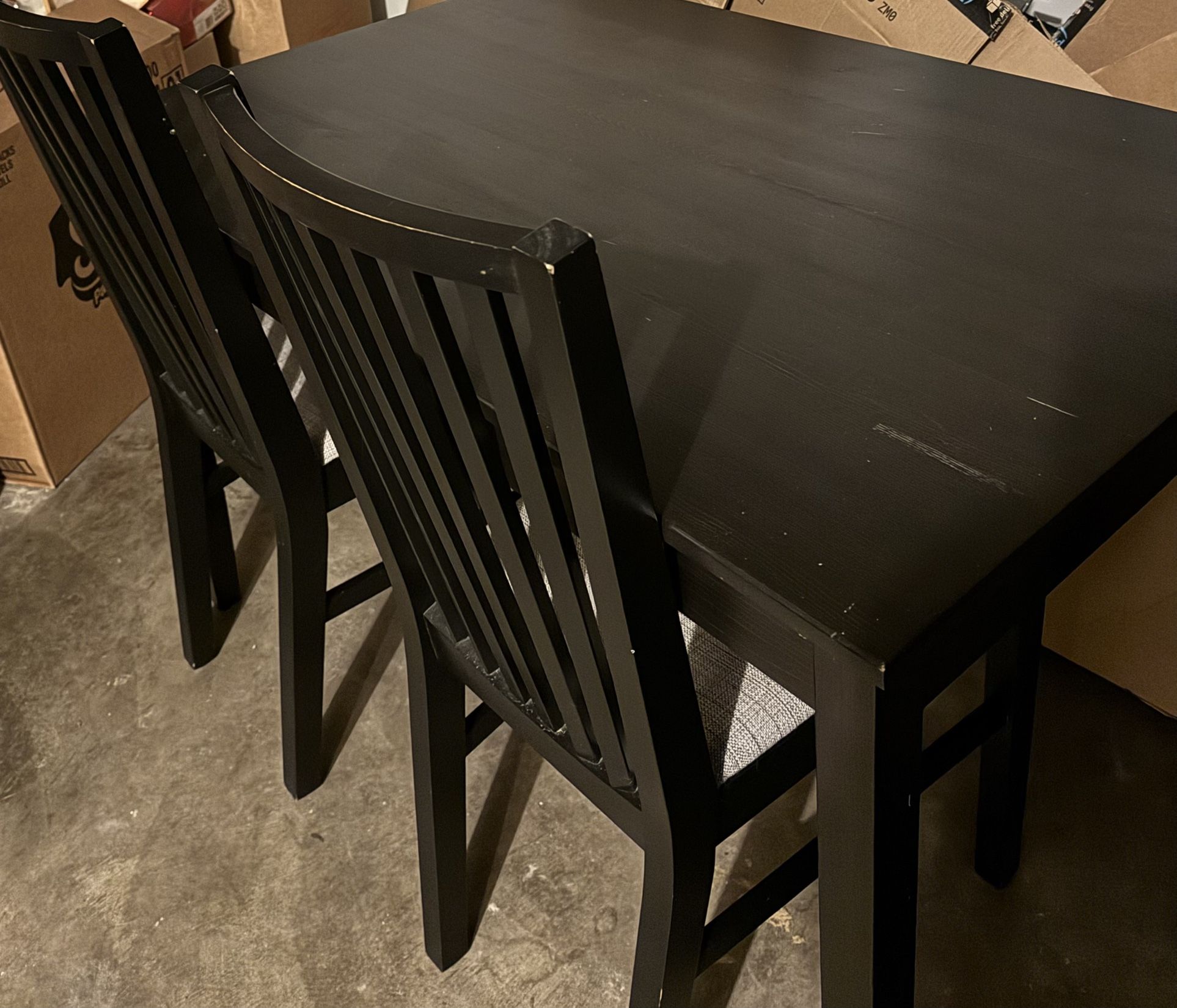 5- piece Black Table And Chairs