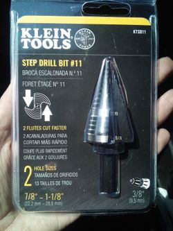 Step Drill Bit #11 7/8-1-1/8"