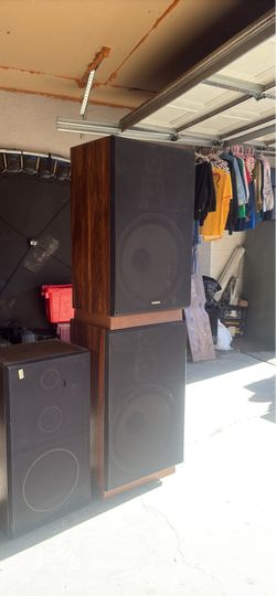 Vintage Floor Standing Speakers Pair