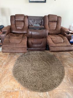 Double recliner couch