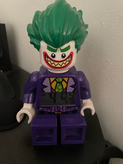 *RARE* Official LEGO DC Super Heroes Joker Minifigure Alarm Clock - Working