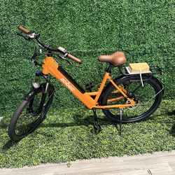 ACTBEST Core Electric Bike for Adults - 468Wh Removable Battery, 26 inch Step Thru Electric Bicycle, Peak 750W Brushless Motor Ebike, with 7 Speed, Up