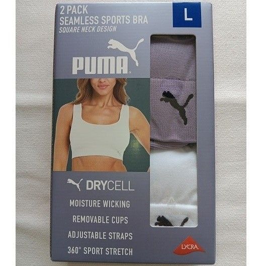 PUMA 2 Pack Seamless Sports Bra(New)
