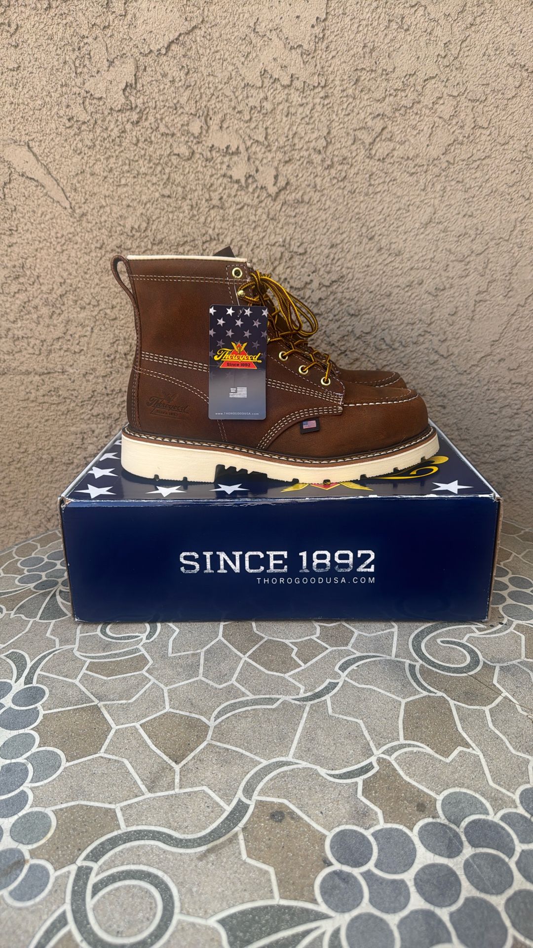 WORK BOOTS THOROGOOD STEEL TOE SIZE 8.5 MENS
