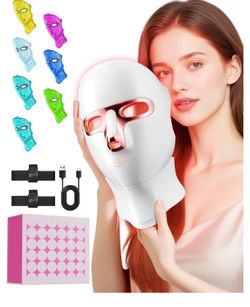 Red Light Therapy for Face- LED Light Therapy Mask Skin Care Mask,Cordless LED Face Mask face & Neck Red & Infrared Lights Masks