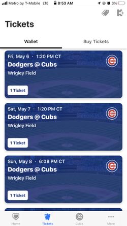 Chicago Cubs Vs LA Dodgers