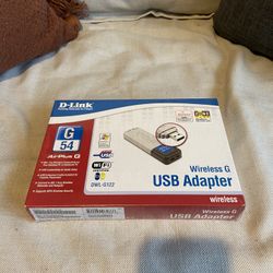 D-LINK WIRELESS G USB ADAPTER DWL-G122 BRAND NEW SEALED BOX