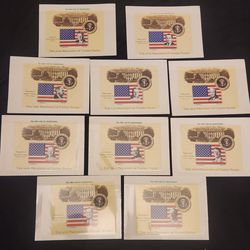 Title: Lot of 10 Presidential Souvenir Stamp Sheets - Mint Condition