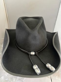 A-Z Tex 7X Beaver Black Cowboy Hat – Size 7 3/8 – Excellent Condition