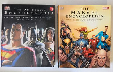 Lot Of 2 DC Comics Encyclopedia and Marvel Encyclopedia Superman Batman Joker