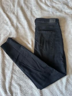 American Eagle Women’s Hi-rise Jeggings, Black, size 14 regular