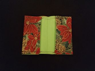 Fabric card holder mini wallet floral handmade