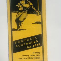 1946 Football  Schedule  For  High  School And College   