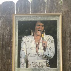 Framed Elvis Poster w/ Sparkle Frame 
