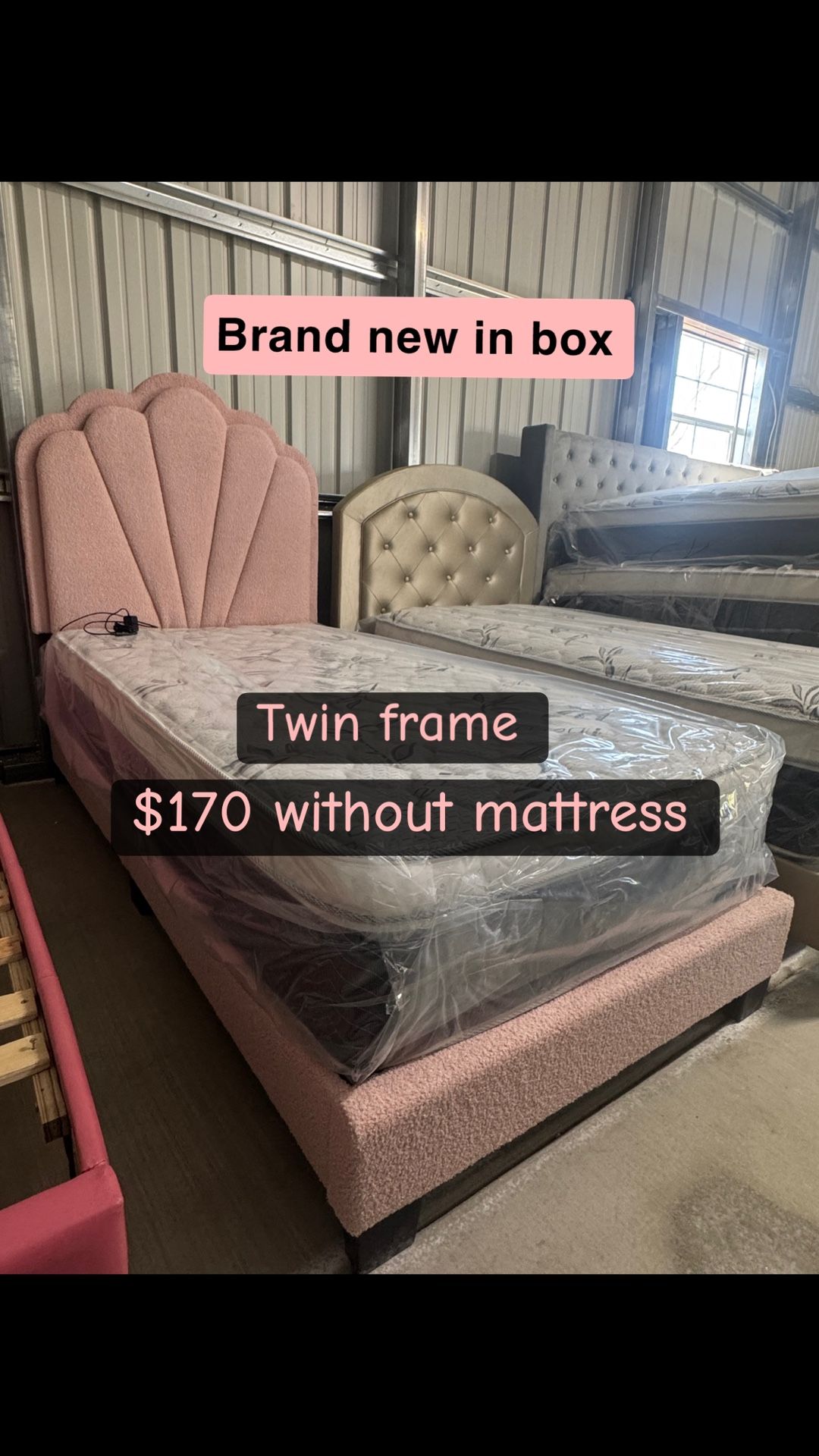 Brand New Twin Bed Frame With LED LIGHT