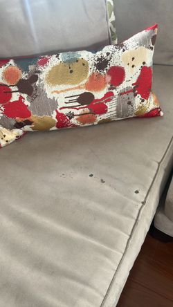 Sofa De Gamuza Gris Sin Mesa