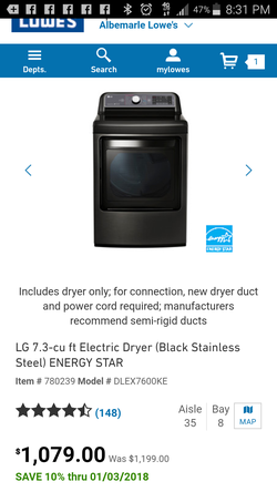 Brand new lg dryer with warranty please look at photos