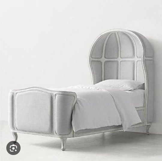 Versailles Upholstered Twin Bed, Restoration Hardware 