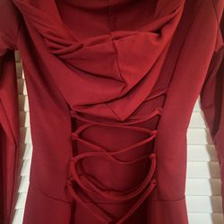 Women’s Red Dress With Hood Size 8