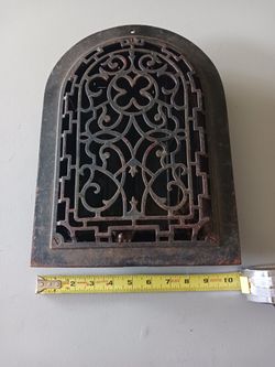 Antique Arched Top Heat Grate Wall Register Decorative Arch 