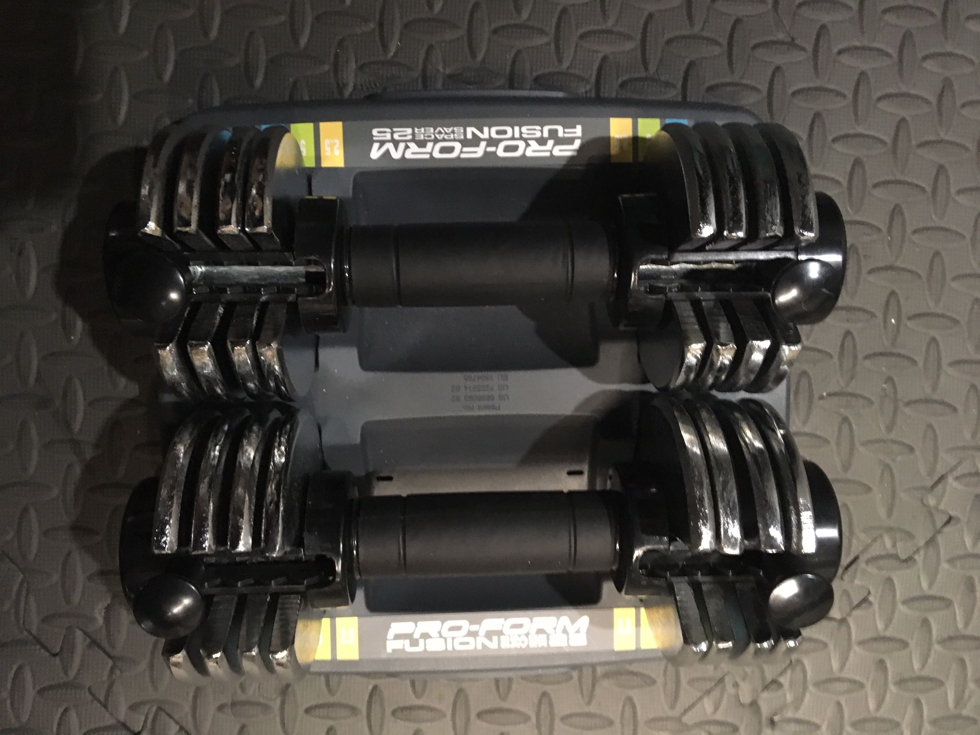 Pro-Form Fusion Space Saver25 dumbbells $45