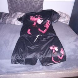 Classic Pink Panther Top And Shorts