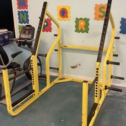 Cybex Olympic Squat Rack With Safety & 10 Weight Plate Holders