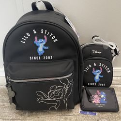 NWT Stitch Backpack, Stitch Phone Crossbody Bag And Stitch Mini Wallet