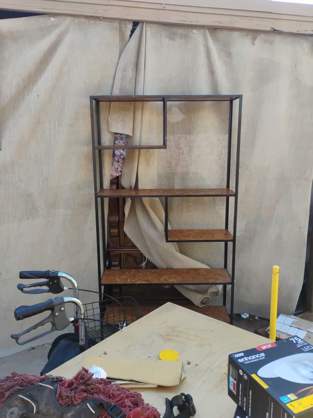 Metal And Wood Shelving