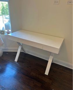 White World Market Desk with drawer