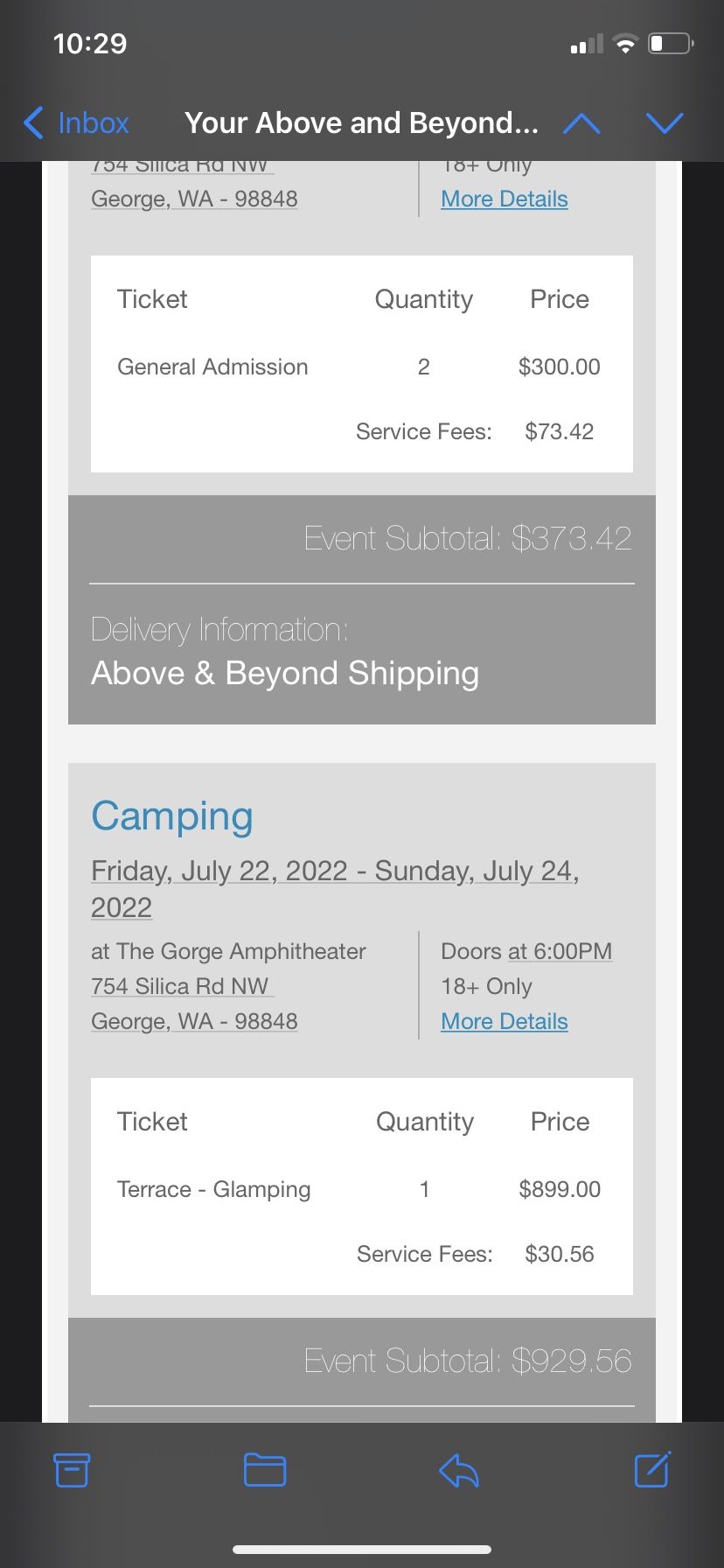 Above & Beyond Weekender GLAMPING + 2 General Admission