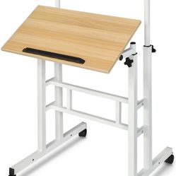 Mobile Desk, Standing Or Sitting With Two Platforms 