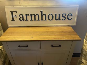 Farmhouse Wall Sign White with Dark Letters