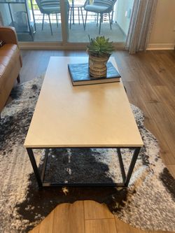 White marble coffee table