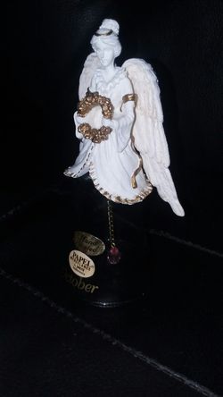 VINTAGE 1990s OCTOBER BIRTHDAY ANGEL/BELL ORNAMENT, (COLLECTABLE) NO ISSUES, $12 OR BEST OFFER