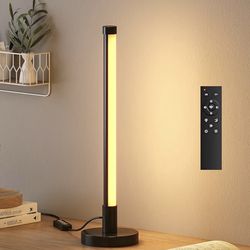 Table Lamp with Remote，Dimmable Small Lamp Desk Lamp with Multiple Color Temperatures