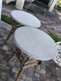 White/ Wicker Tables 
