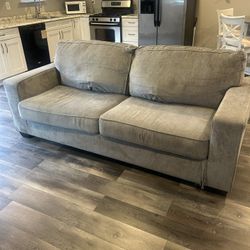 Grey Fabric Pullout Couch 