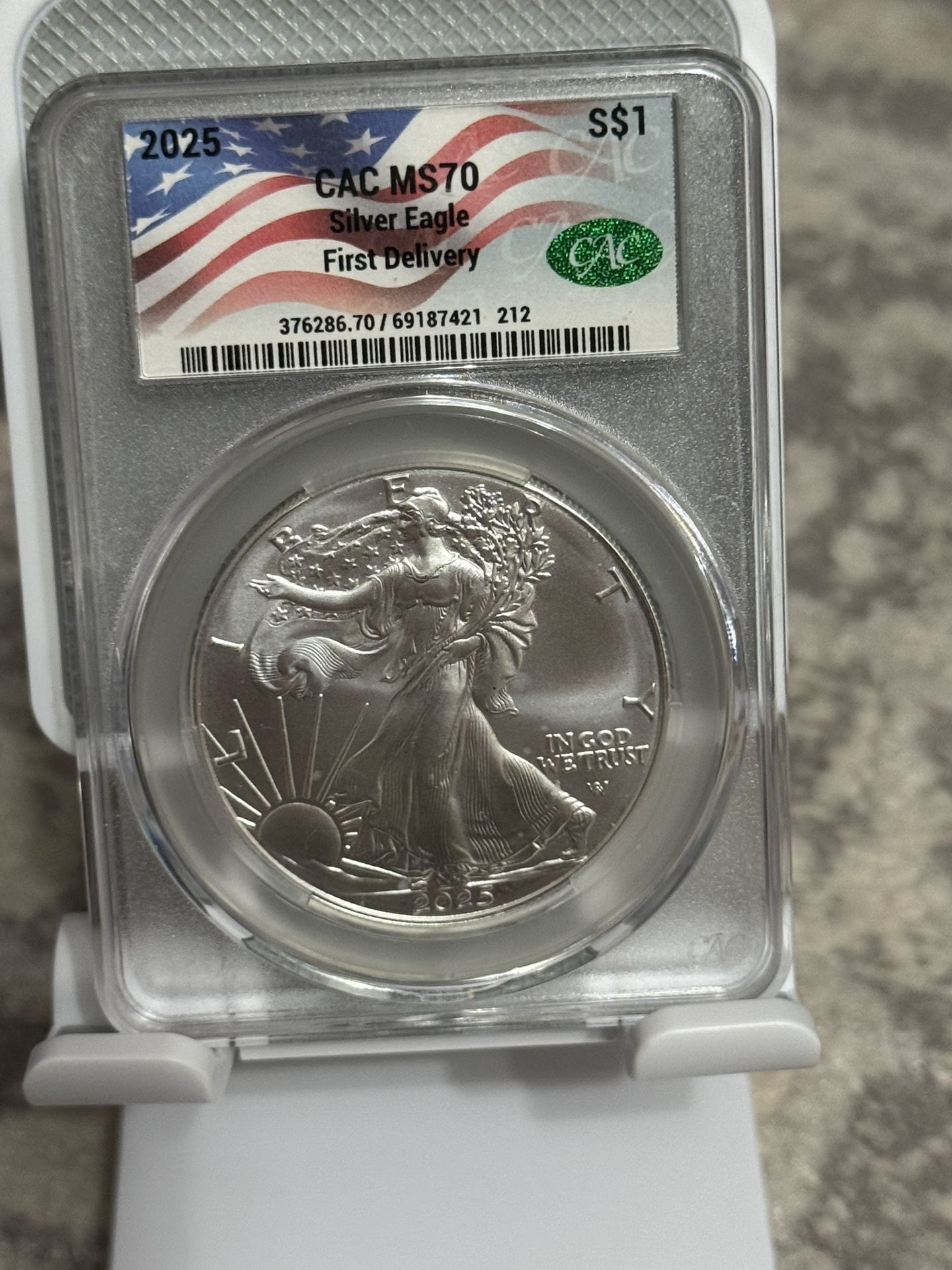 2025 CAC MS70 American Silver Eagle First Delivery