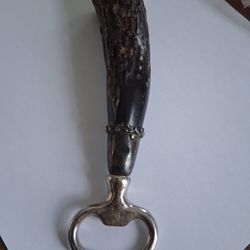 1959 Horn  Bottle Opener, With Sterling Silver.