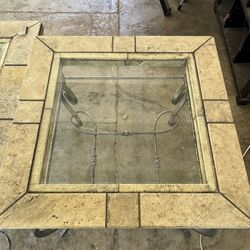 Glass/Tile Coffee Table & End Table