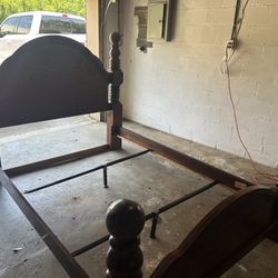 Full To queen Size Oak Bed Frame 