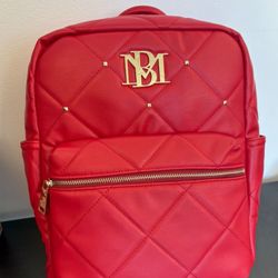 Brand New Red Quilted Commuter Backpack – $55 Only! 