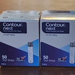 100 Contour Next Blood Glucose Test Strips 