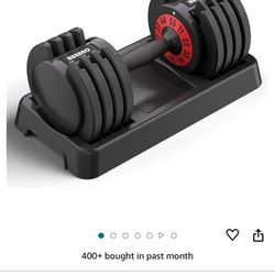Single Adjustable Dumbbell With Anti Slip Metal Handle Perfect For Home Workout, Brand New In Box 