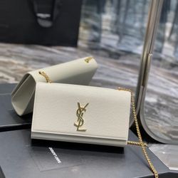 Ysl Kate Medium Chain In Grain De Poudre Embossed Leather Bags 2  