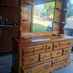 Large Dresser With Mirror 
