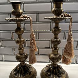 Antique Brass Candle Holder 