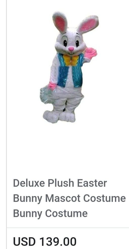 Deluxe plus Easter bunny mascot costume