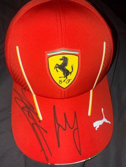 Porsche - Charles Leclerc Hand Signed F1 Red Ferrari Cap with Certificate of Authenticity